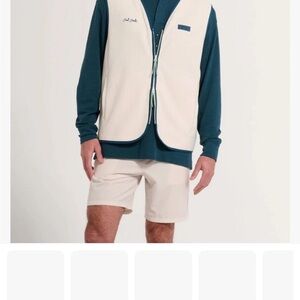 Bad Birdie Bel Air Vest White Green Trim Men's Size L
Golfing